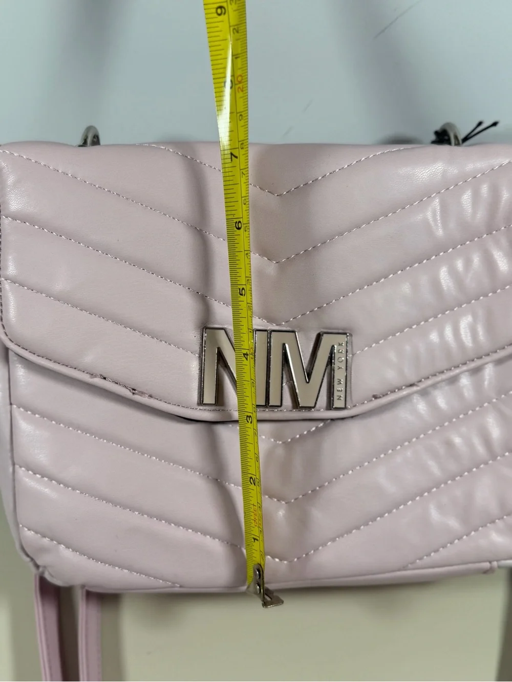 Nicole Miller Quilted Light Pink NM Crossbody Bag